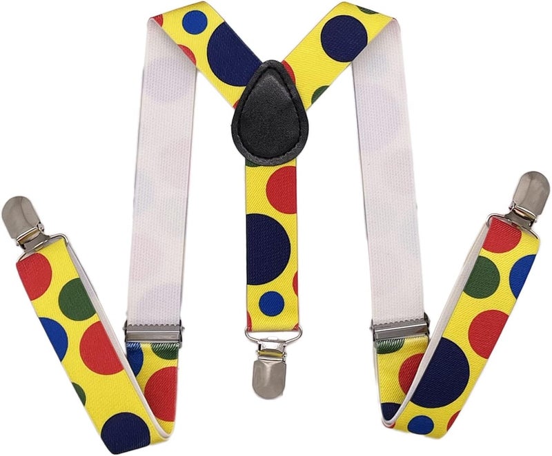 Sun-Trade Child Kids Clip-on Dot Suspenders Elastic Y-Shape Adjustable with Clips and Bow Tie Set for Boys and Girls - Image 3